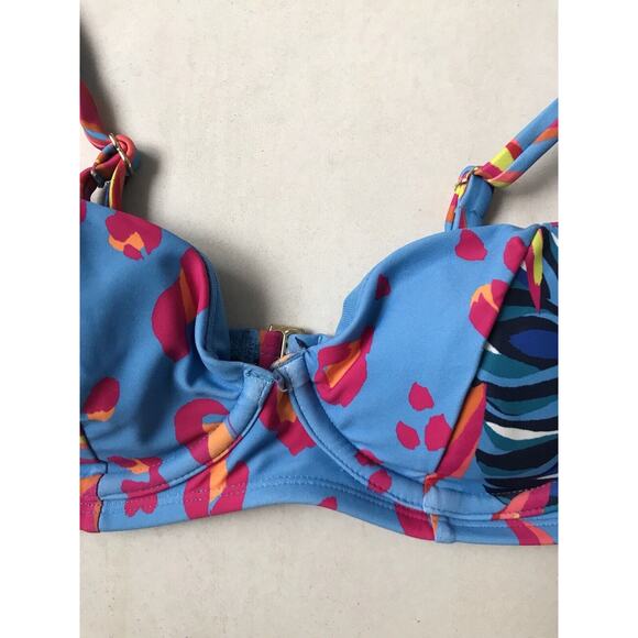 Tabitha Brown Target Bikini Top Floral Padded Underwire - Picture 3 of 7